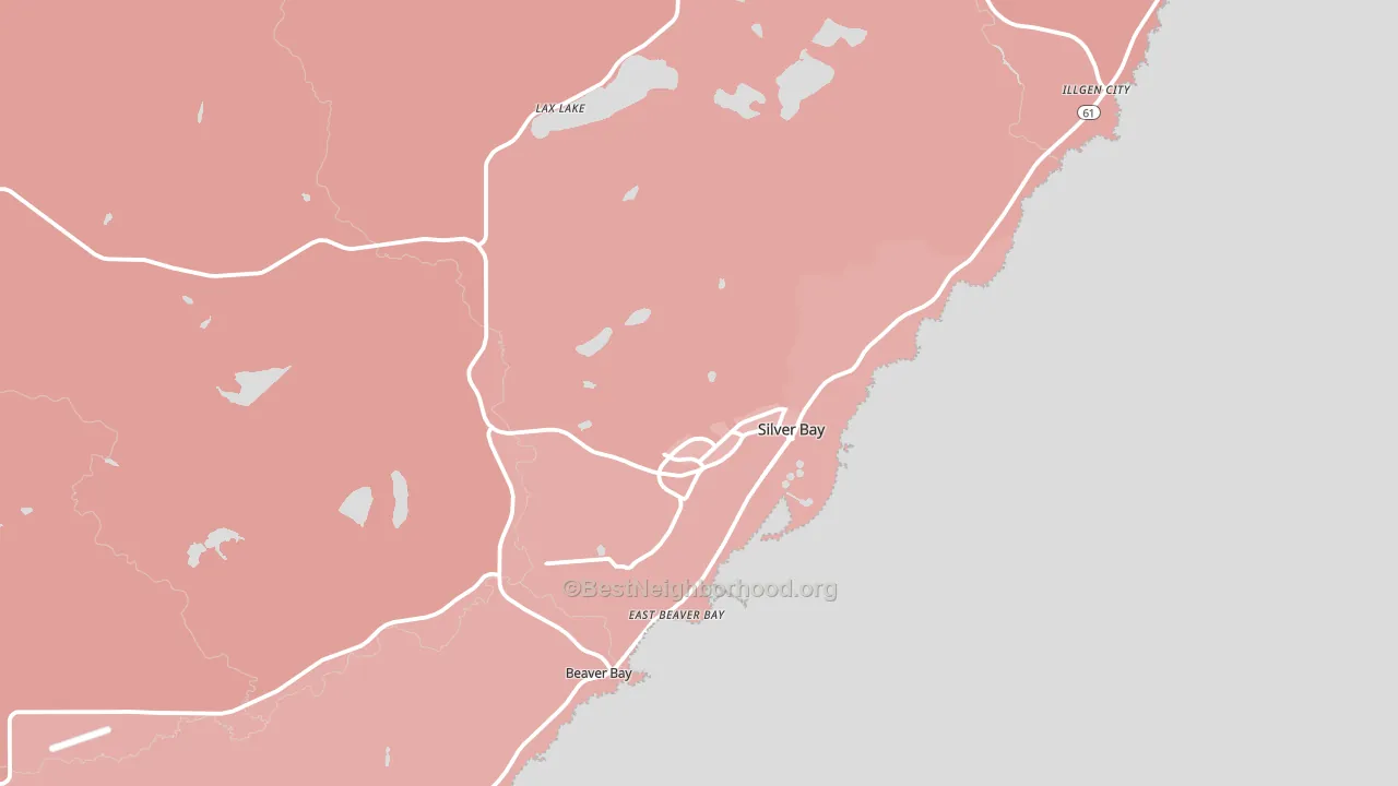 Silver Bay, MN block-group political-lean map