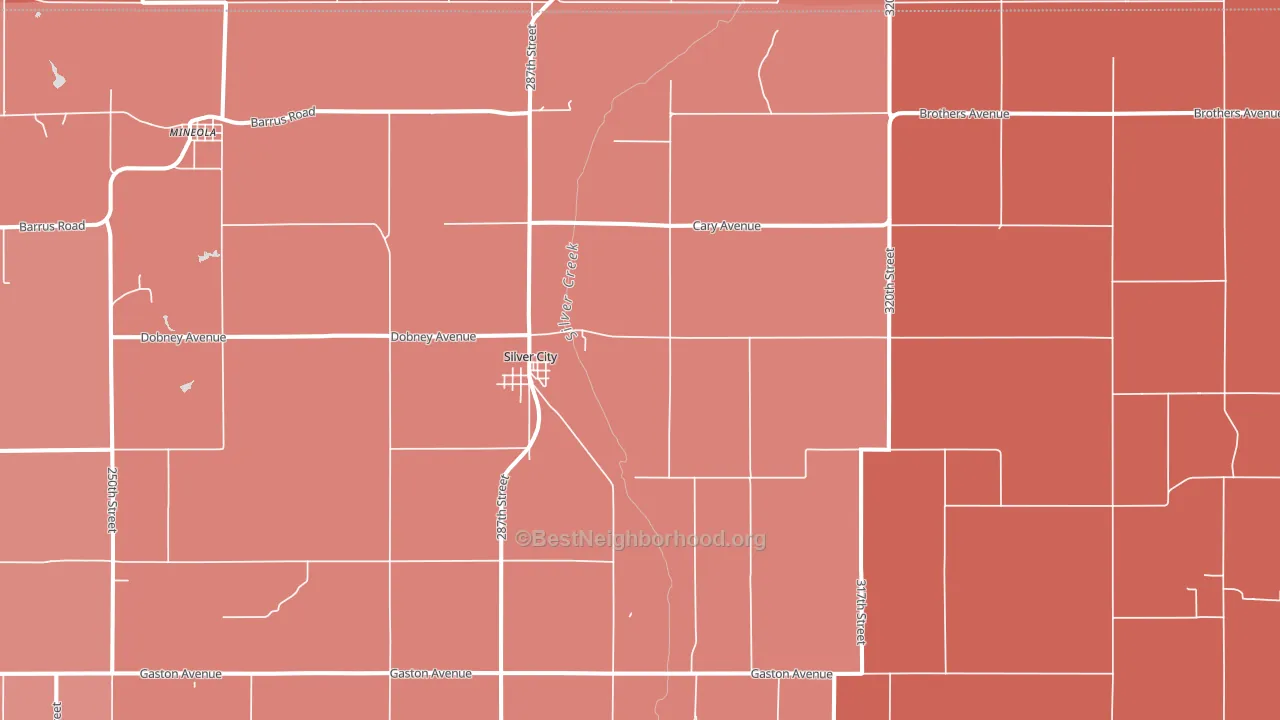 Silver City, IA block-group political-lean map