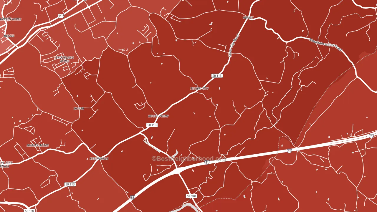 Silver City, TN block-group political-lean map