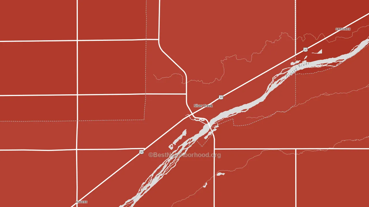 Silver Creek, NE block-group political-lean map