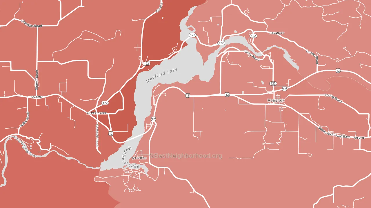 Silver Creek, WA block-group political-lean map
