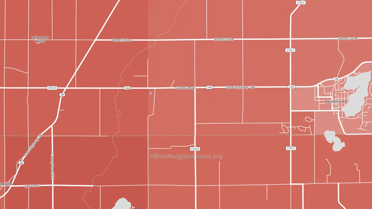 Silver Creek, WI block-group political-lean map