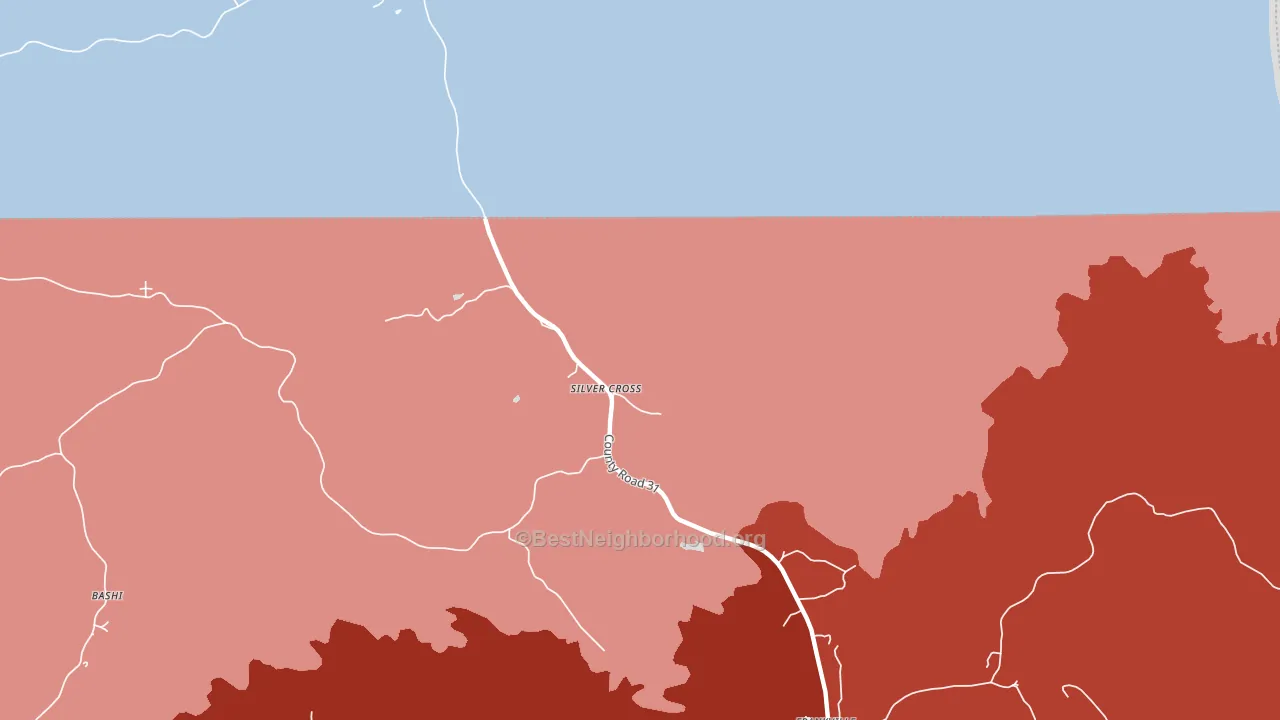 Silver Cross, AL block-group political-lean map