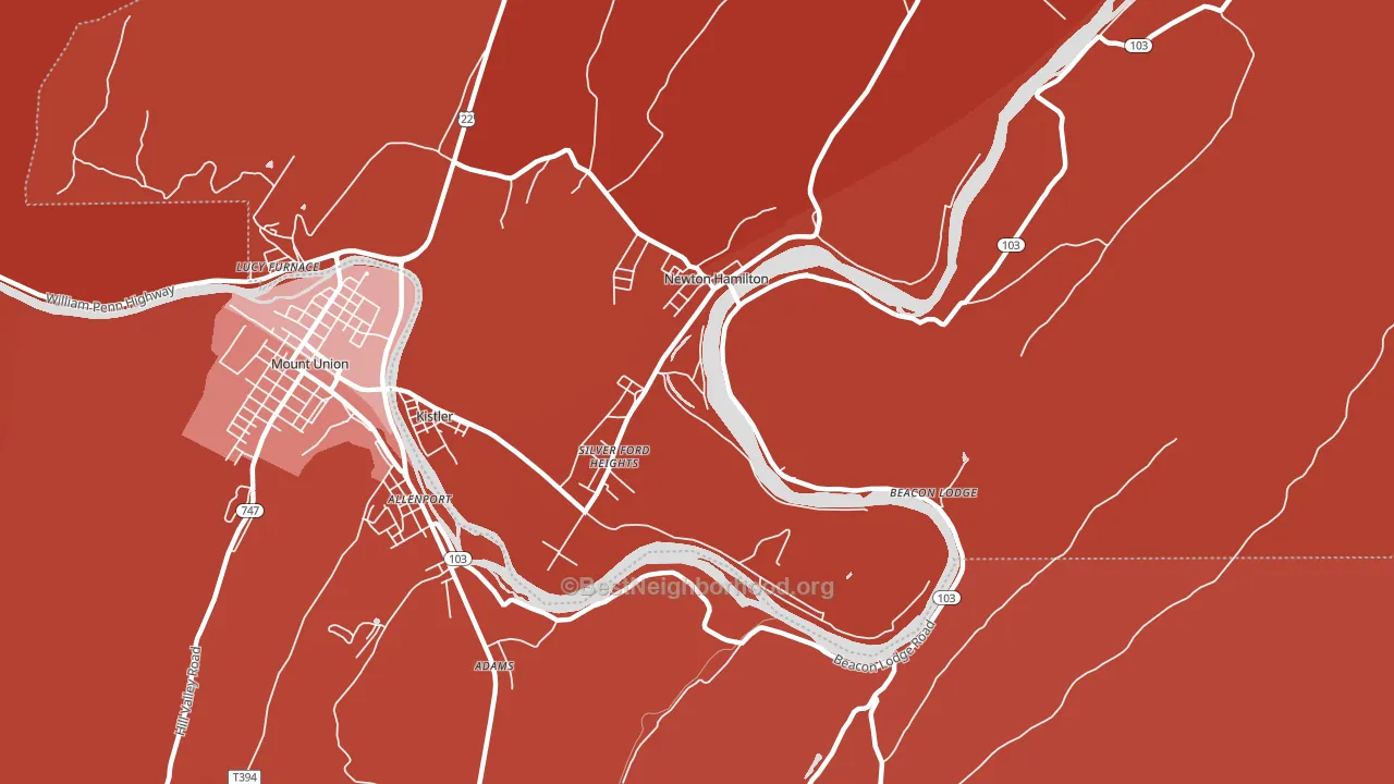 Silver Ford Heights, PA block-group political-lean map