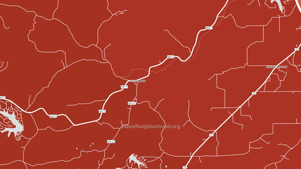 Silver Lake, MO block-group political-lean map