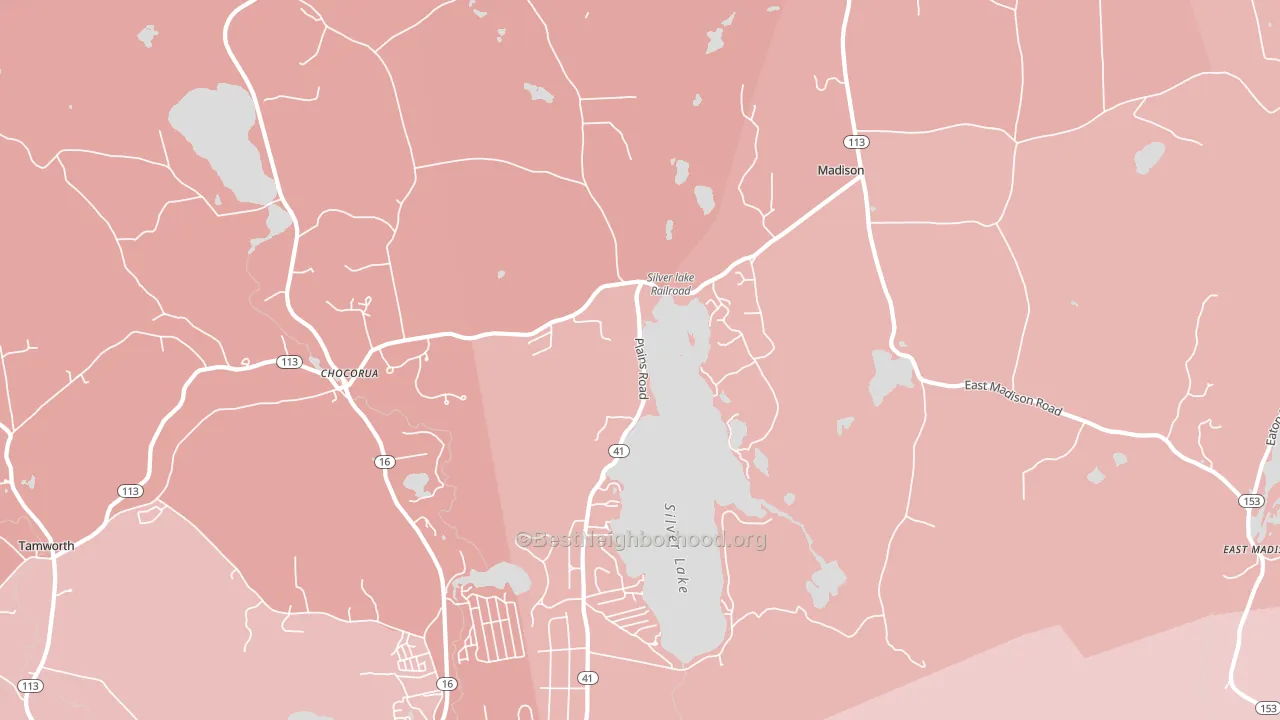 Silver Lake, NH block-group political-lean map
