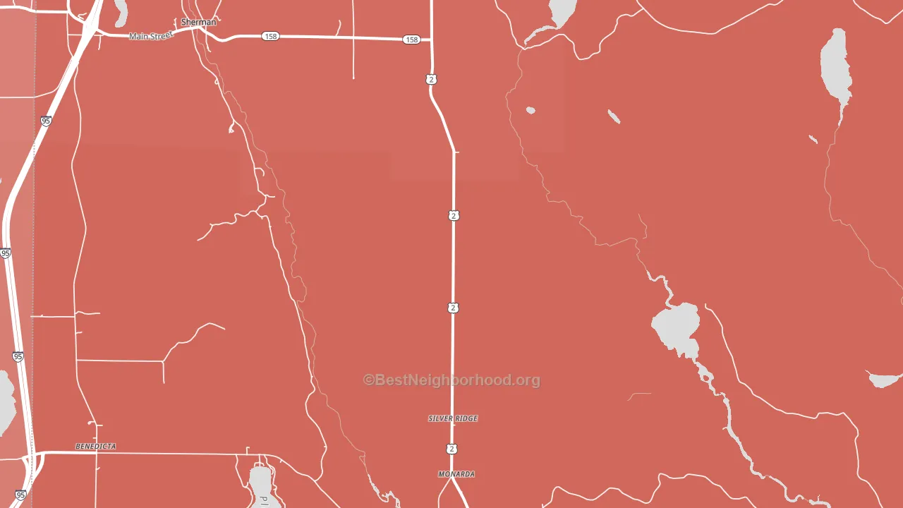 Silver Ridge, ME block-group political-lean map
