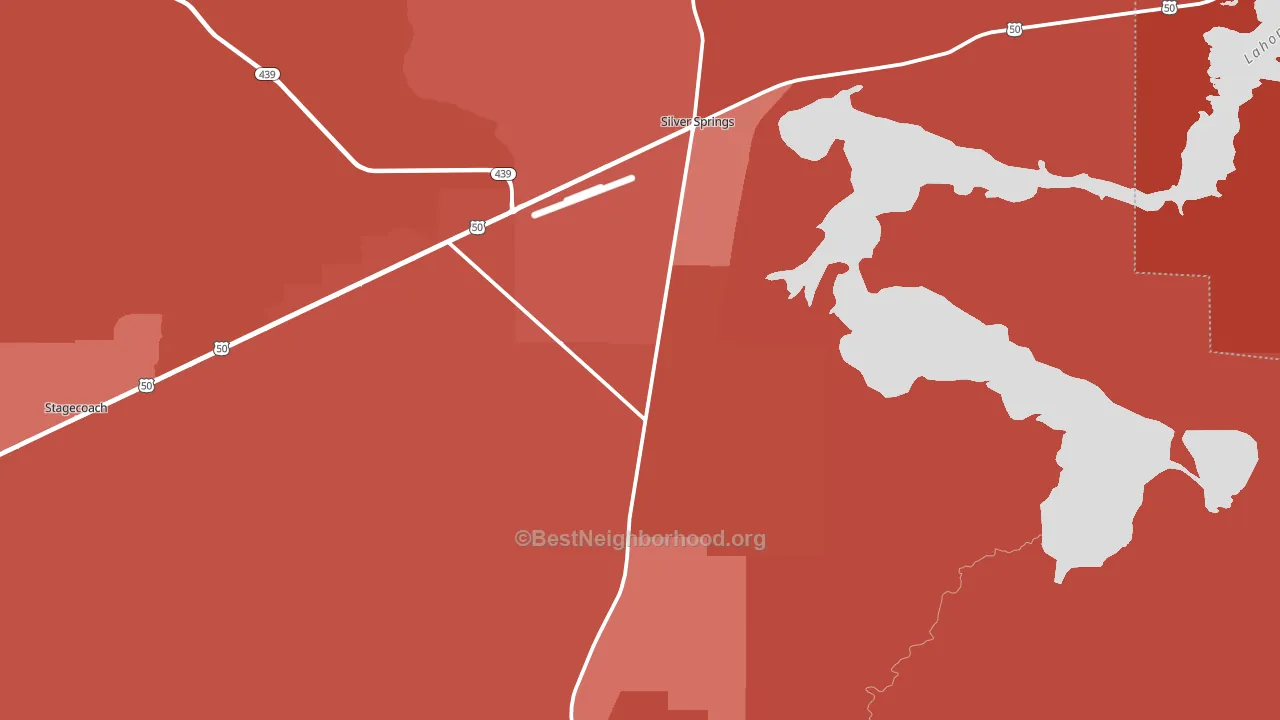 Silver Springs, NV block-group political-lean map