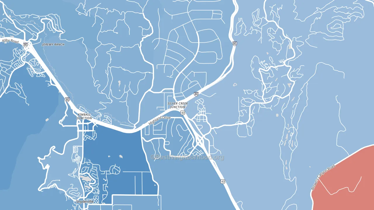 Silver Summit, UT block-group political-lean map