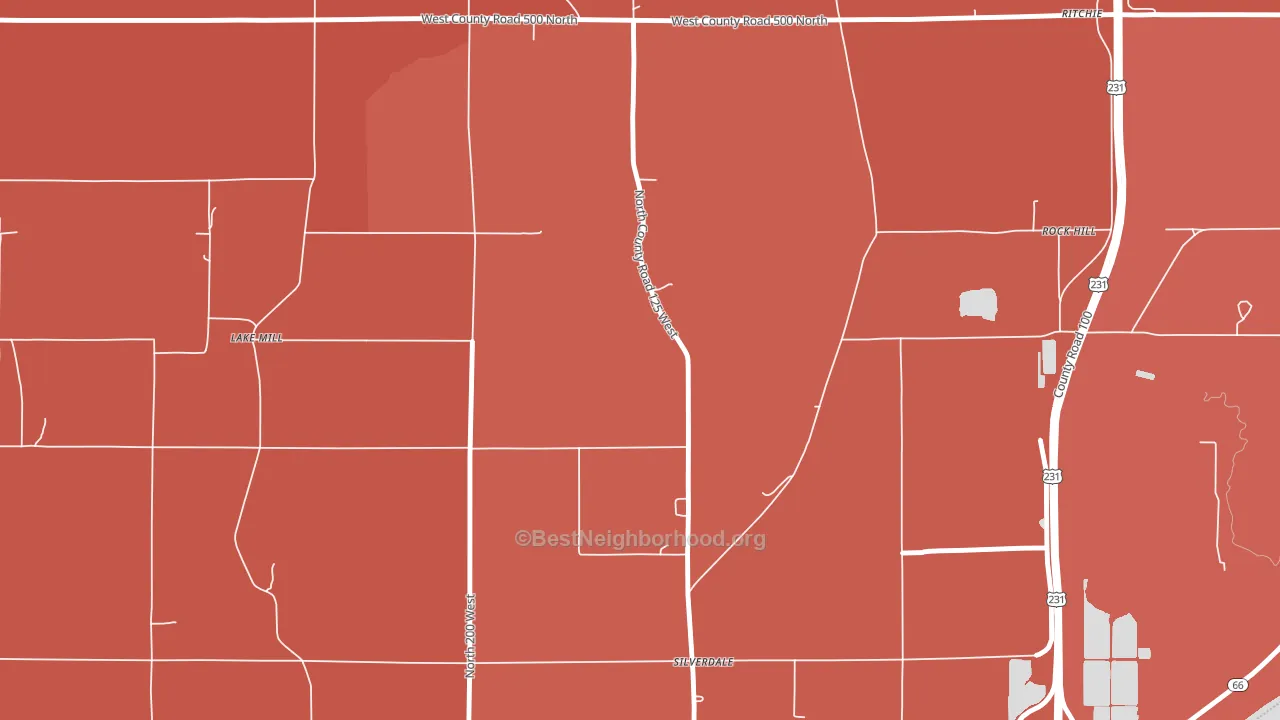 Silverdale, IN block-group political-lean map