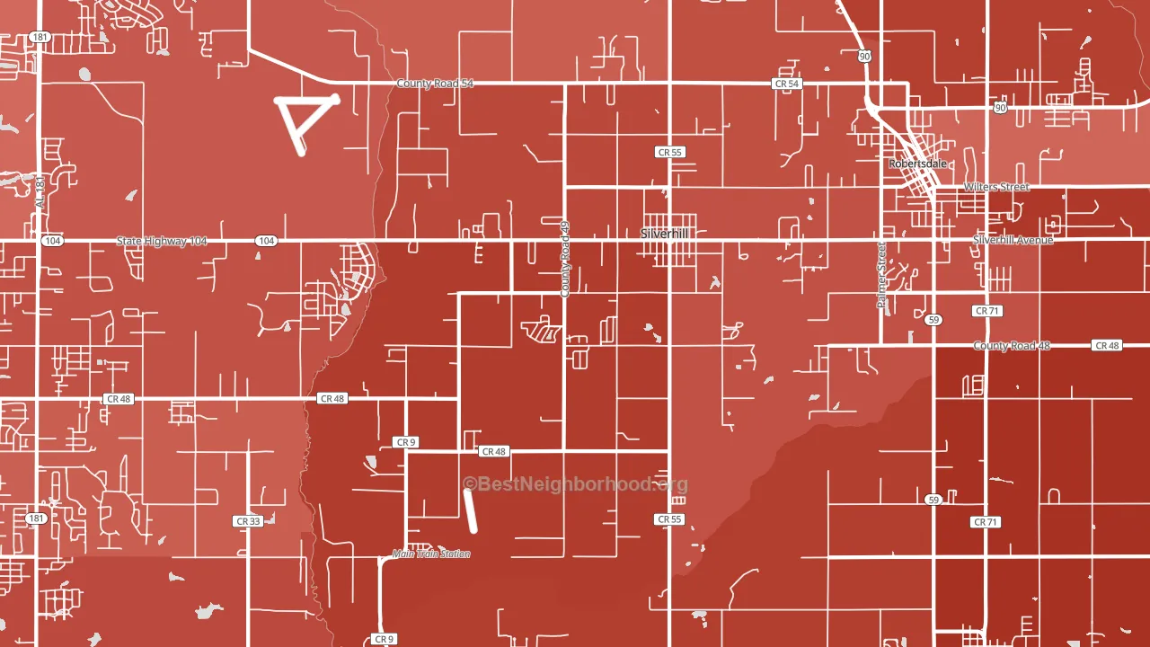 Silverhill, AL block-group political-lean map