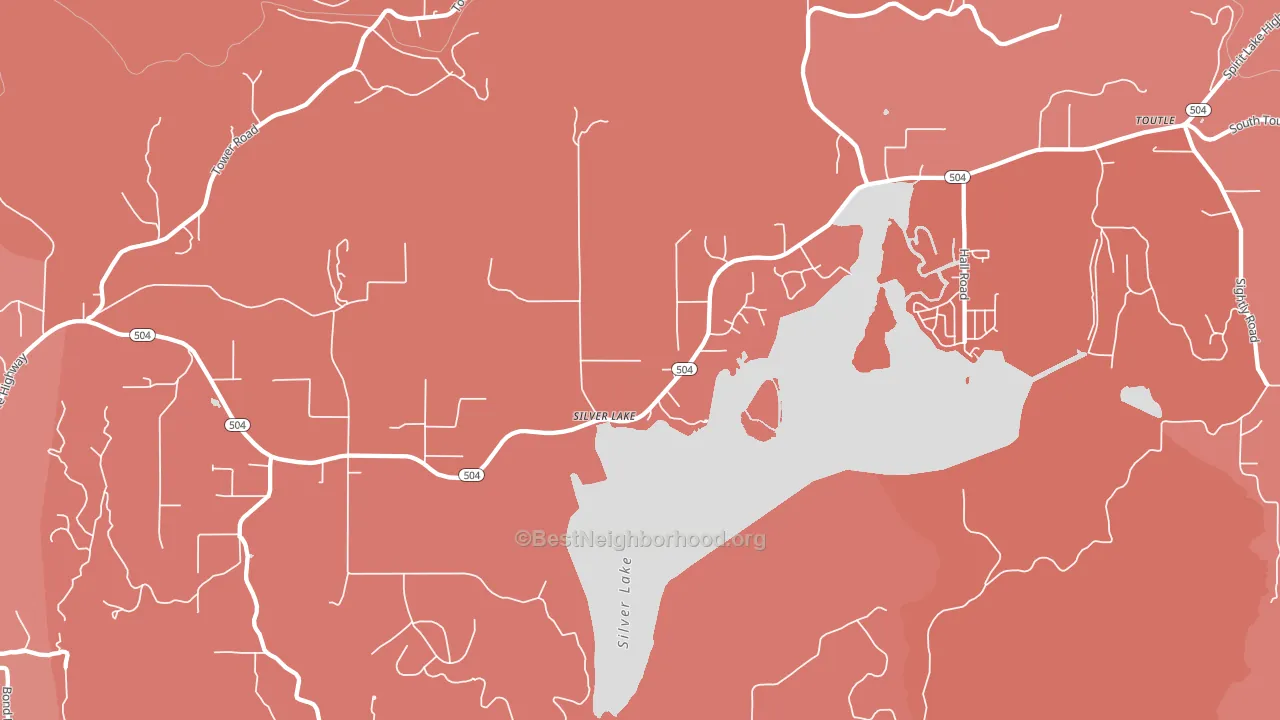 Silverlake, WA block-group political-lean map