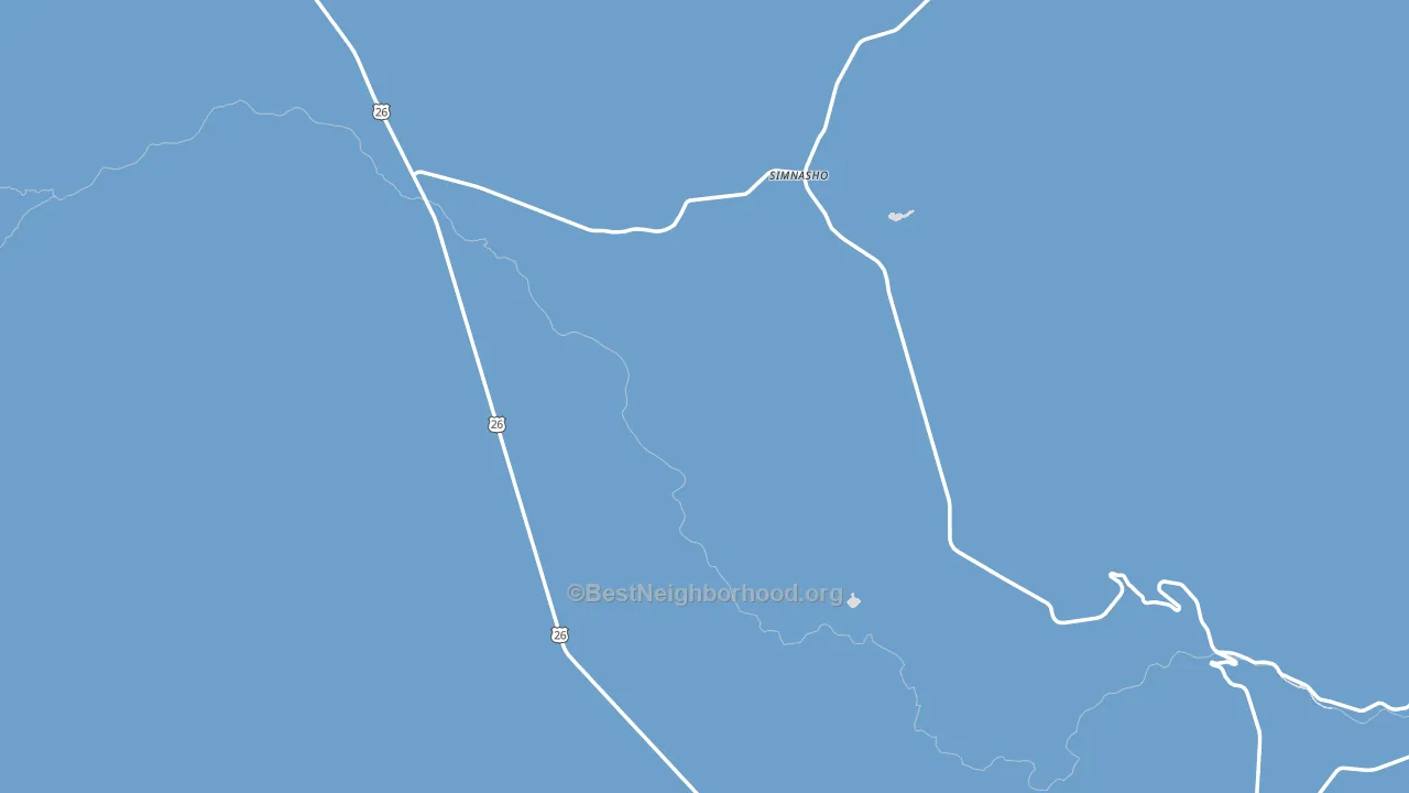 Simnasho, OR block-group political-lean map