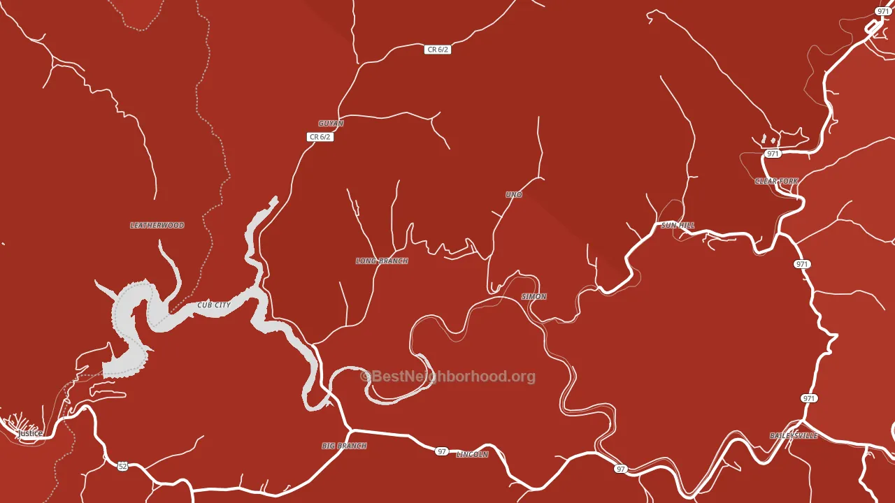 Simon, WV block-group political-lean map