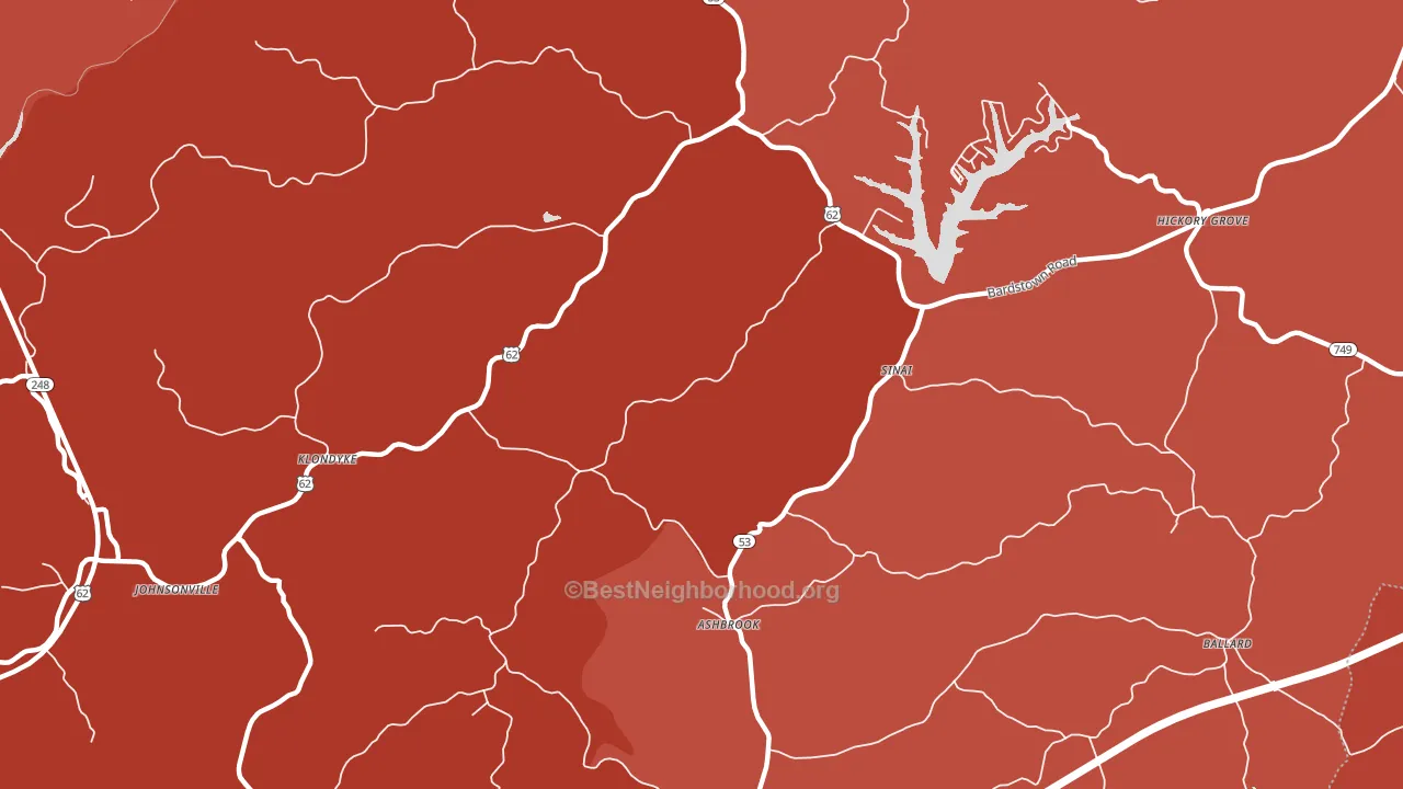 Sinai, KY block-group political-lean map