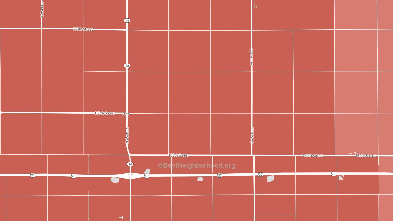 Sinclair, IA block-group political-lean map