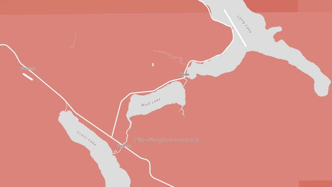Sinclair, ME block-group political-lean map