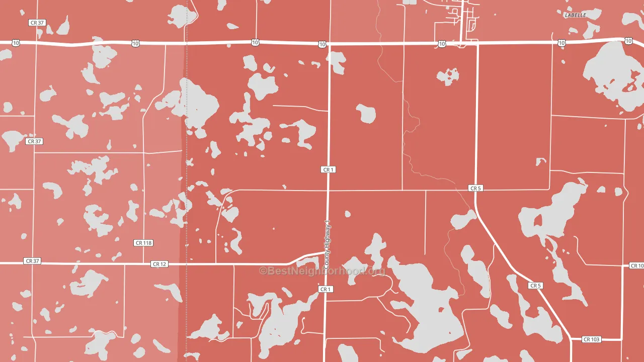 Sioux Valley, MN block-group political-lean map