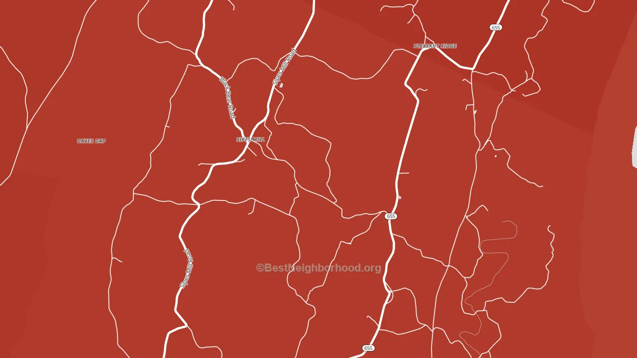 Sipes Mill, PA block-group political-lean map