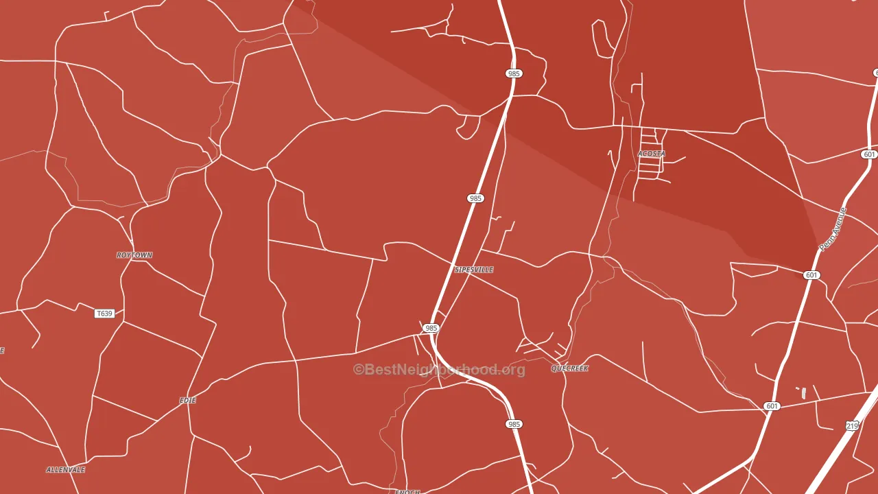 Sipesville, PA block-group political-lean map