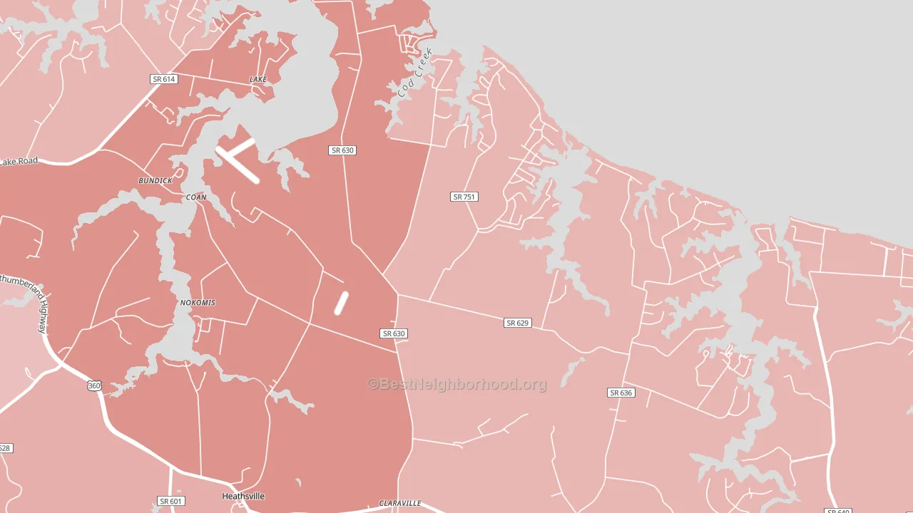 Sissons Corner, VA block-group political-lean map