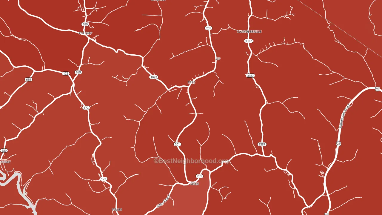 Sitka, KY block-group political-lean map
