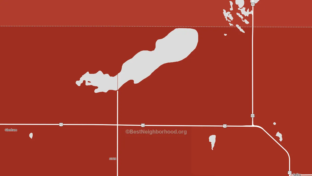 Sitka, SD block-group political-lean map