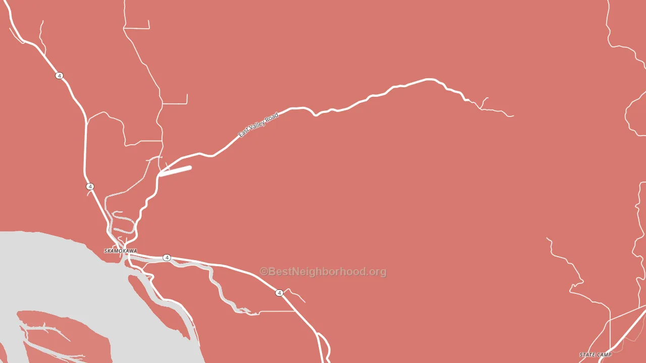 Skamokawa Valley, WA block-group political-lean map