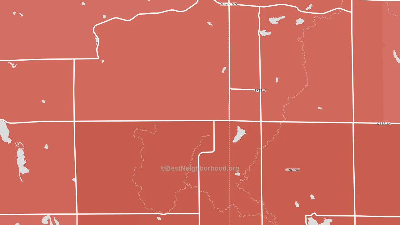 Skeels, MI block-group political-lean map
