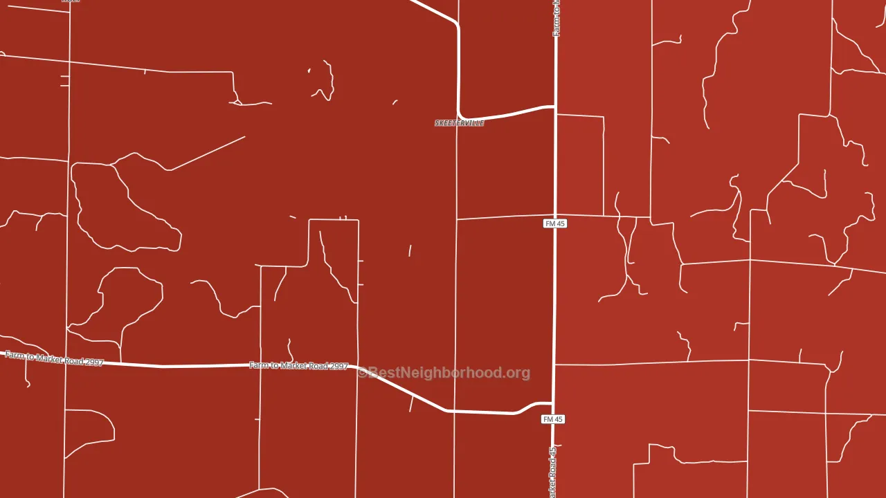 Skeeterville, TX block-group political-lean map