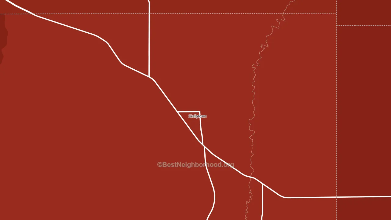 Skellytown, TX block-group political-lean map