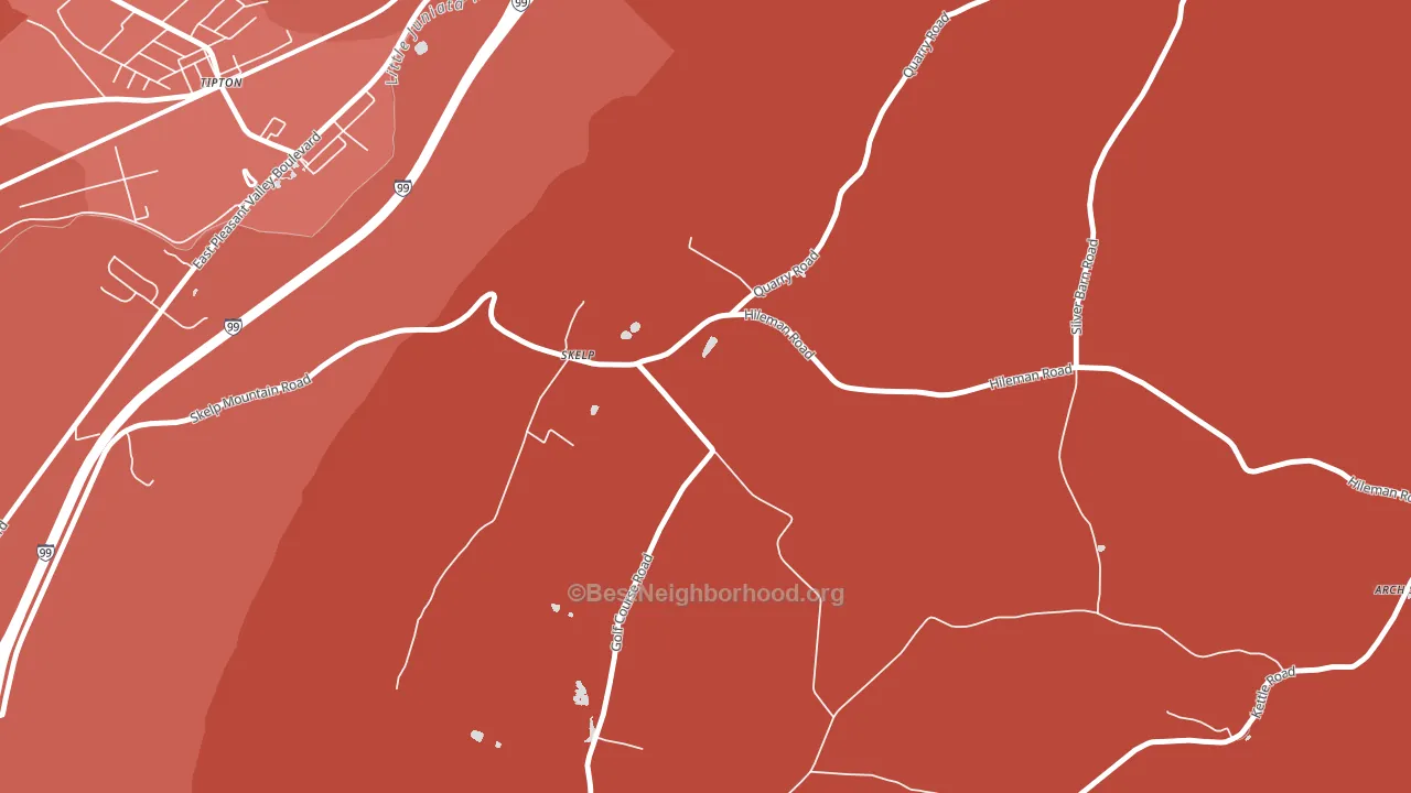 Skelp, PA block-group political-lean map