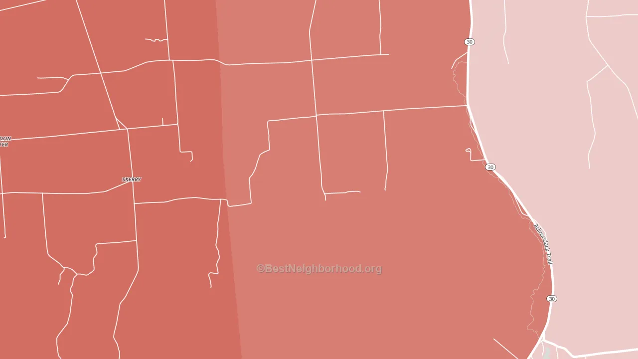 Skerry, NY block-group political-lean map