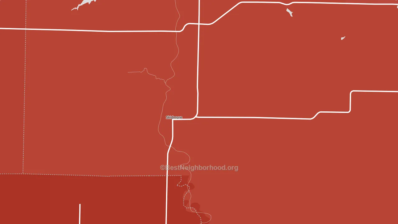 Skidmore, MO block-group political-lean map