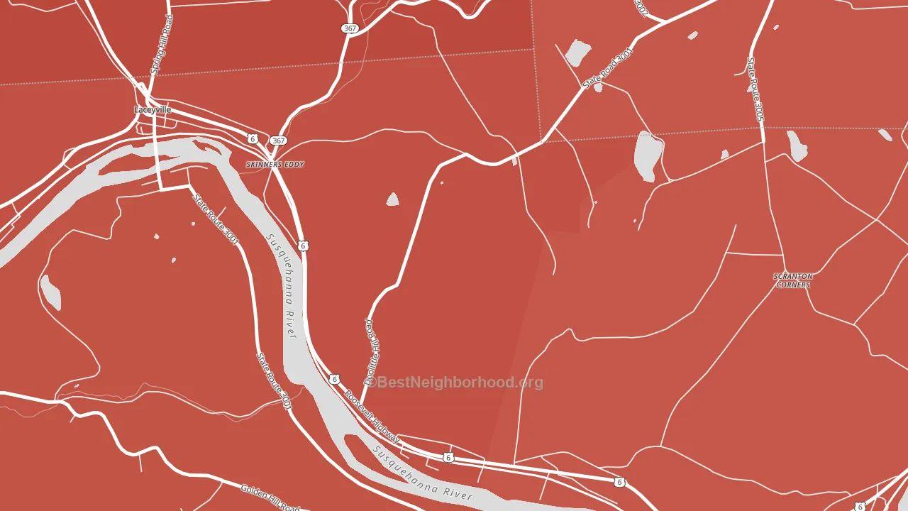 Skinners Eddy, PA block-group political-lean map