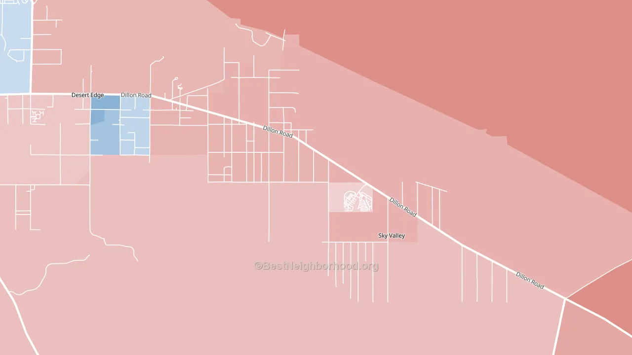 Sky Valley, CA block-group political-lean map
