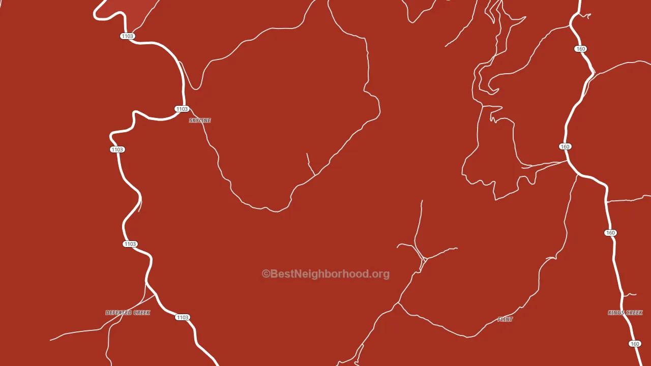 Skyline, KY block-group political-lean map