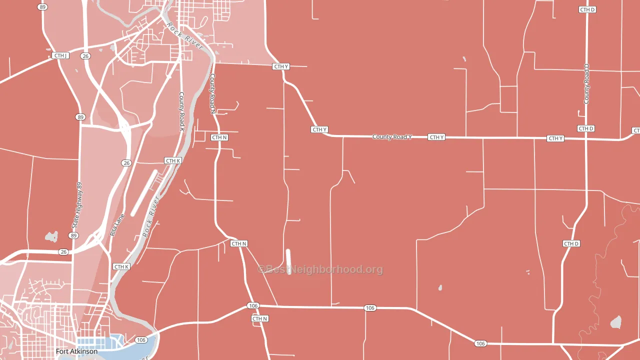 Slabtown, WI block-group political-lean map