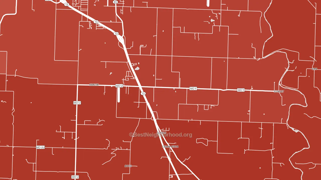 Slagle, MO block-group political-lean map