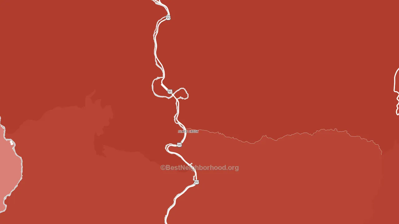 Slate Creek, ID block-group political-lean map