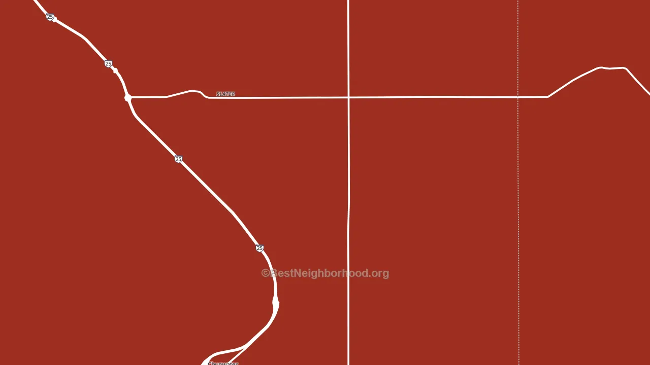 Slater, WY block-group political-lean map