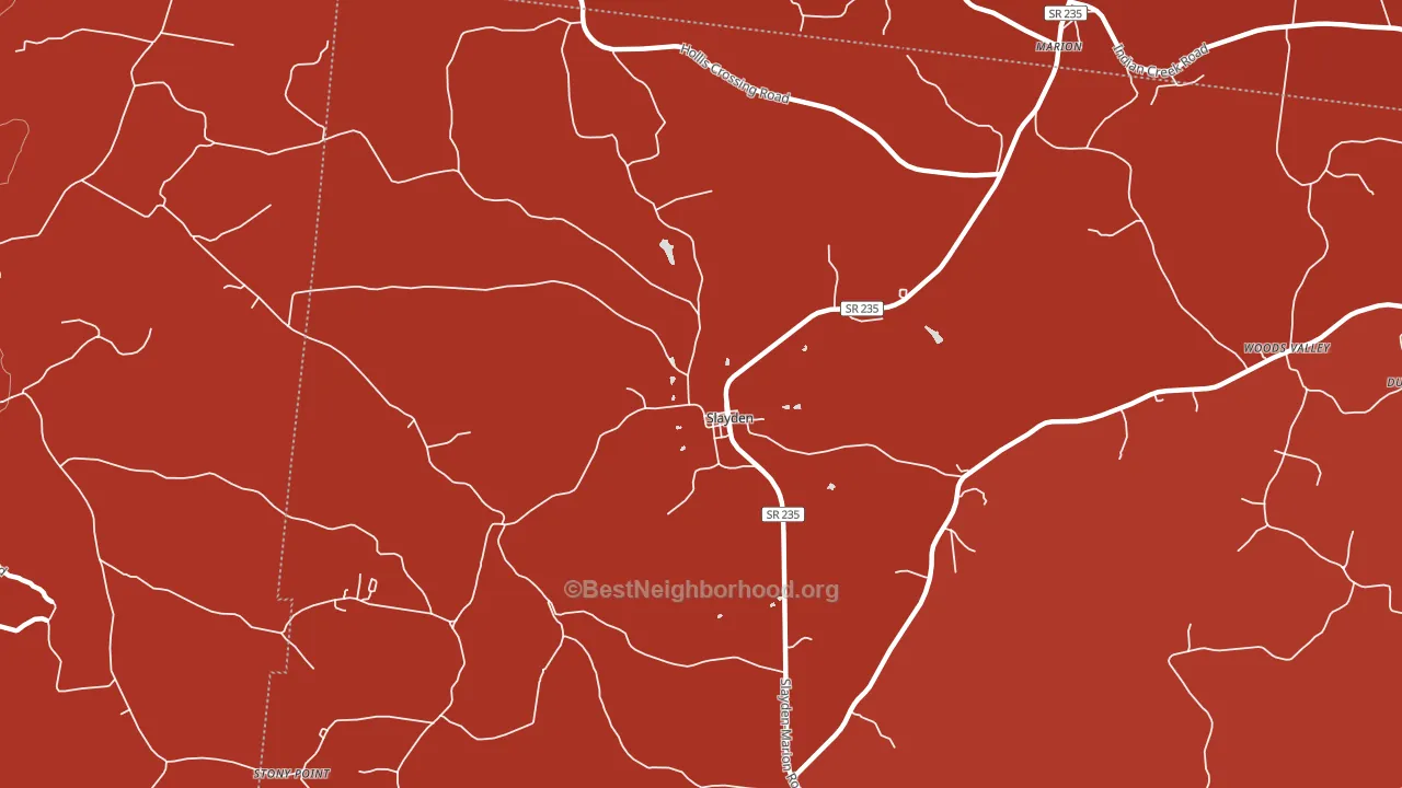 Slayden, TN block-group political-lean map