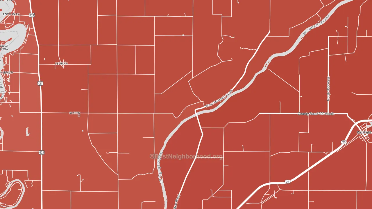Sleeth, IN block-group political-lean map