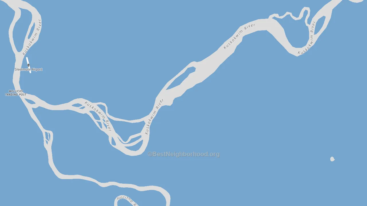 Sleetmute, AK block-group political-lean map