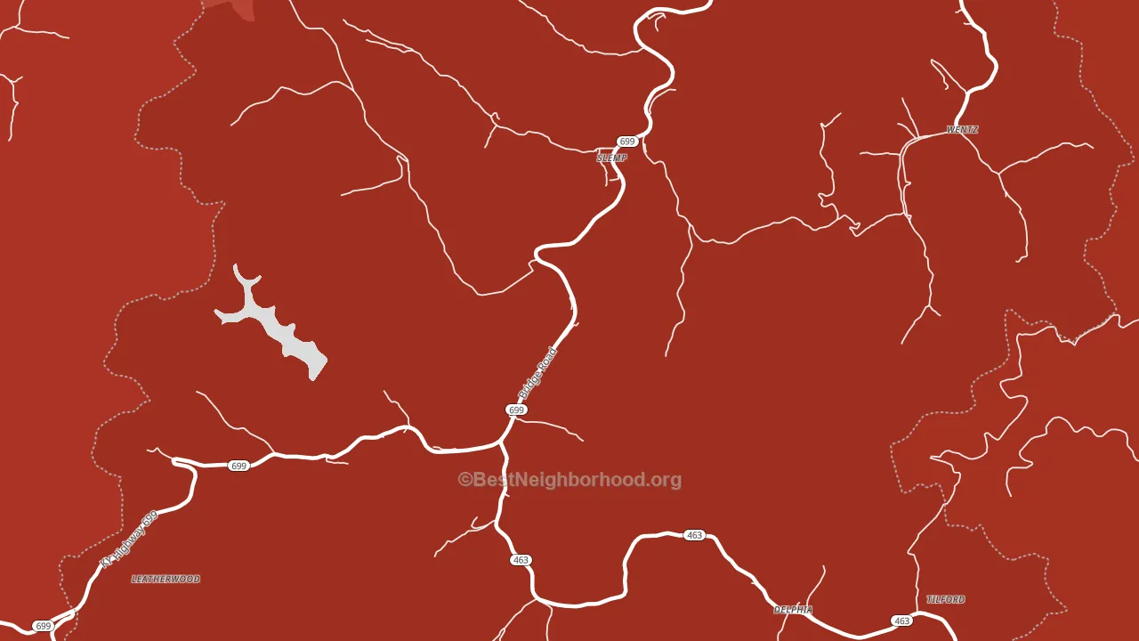 Slemp, KY block-group political-lean map
