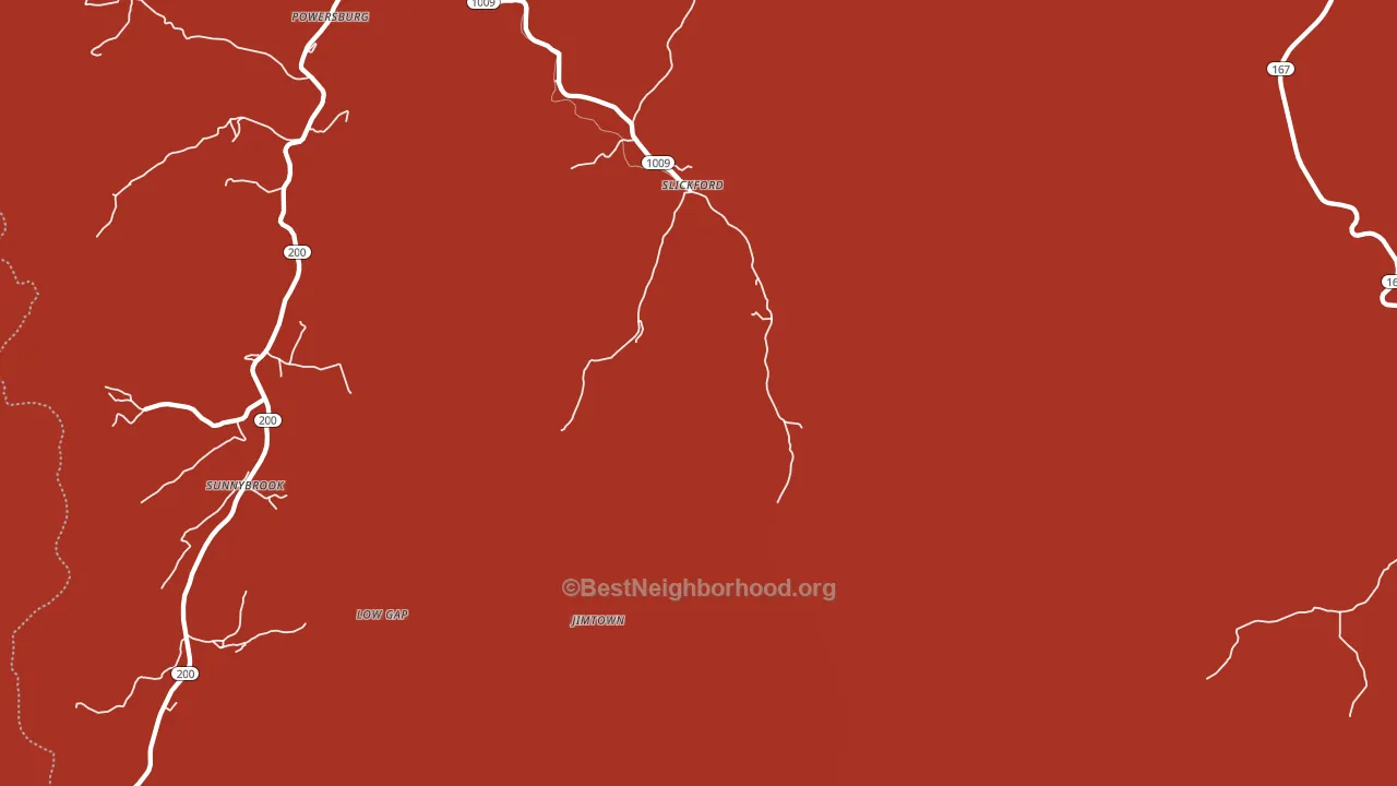 Slickford, KY block-group political-lean map