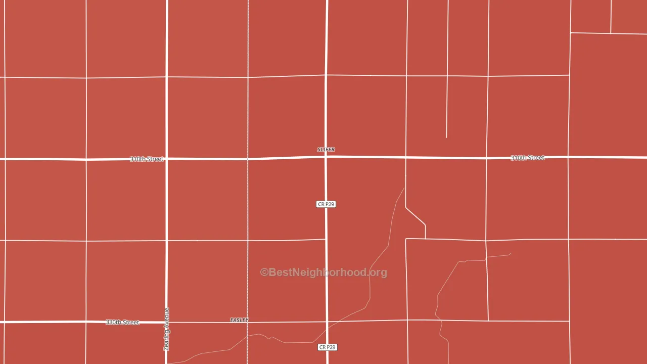 Slifer, IA block-group political-lean map