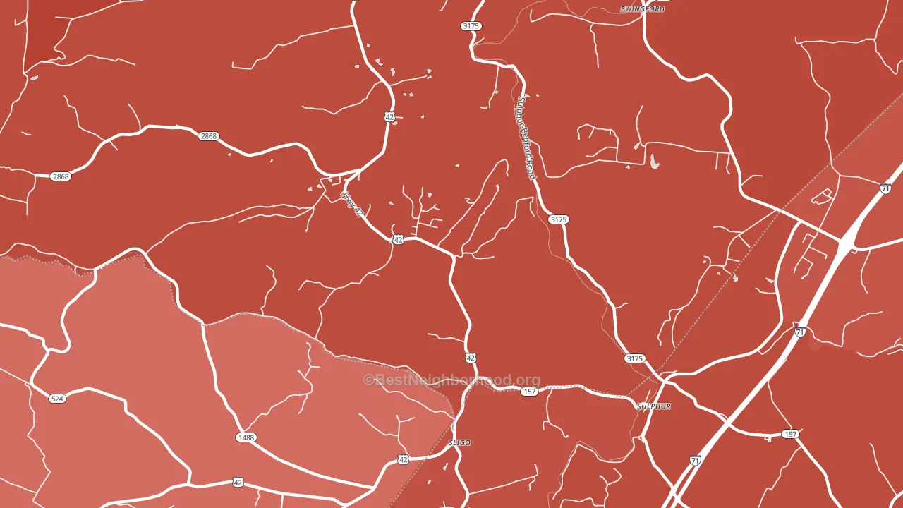 Sligo, KY block-group political-lean map