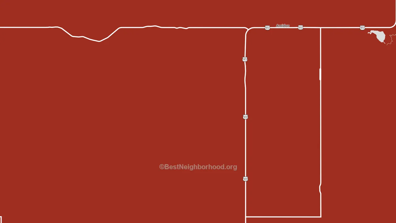 Slope County, ND block-group political-lean map