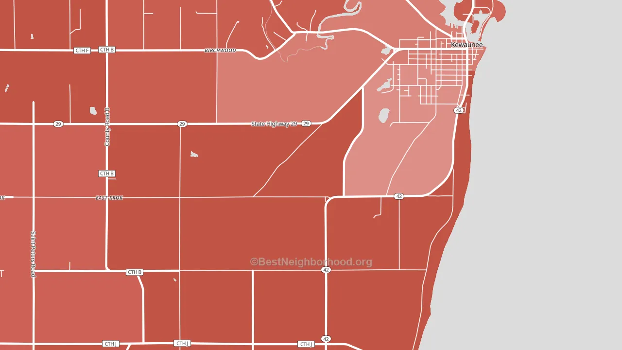 Slovan, WI block-group political-lean map